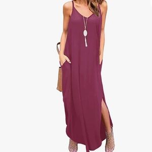 Women’s Loose Maxi Dress with Pockets